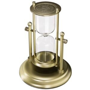suliao empty hourglass fillable, brass 360° rotating diy sand timer, unity sand hourglass for wedding ceremony set, large antique without sand clock sandglass for desk home office decorative