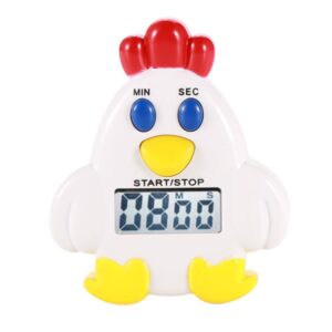 buyweek chicken timer, cute cartoon kitchen timer lcd electronic digital cooking timer reminder countdown timer for cooking baking