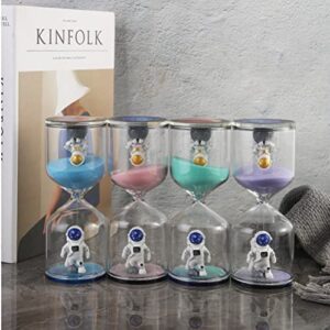 Falytemow 30 Minutes Outer Space Astronauts Hourglass Sand Timer Hourglass Sand Timer (Blue)