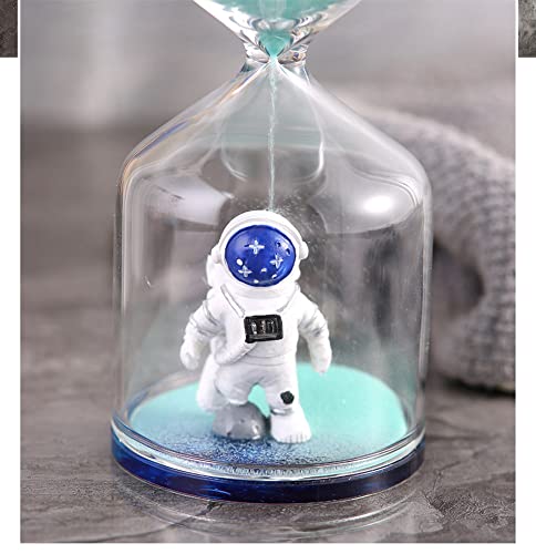 Falytemow 30 Minutes Outer Space Astronauts Hourglass Sand Timer Hourglass Sand Timer (Blue)