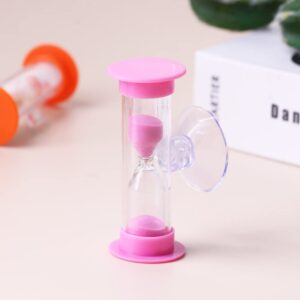 Sand Timer,Small Sandy Clock with Plastic Cover,Colorful Hourglass Sand Clock Timers with Suction Cup,for Kids Tooth Brushing Shower(2 Minute,Orange)