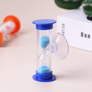 Sand Timer,Small Sandy Clock with Plastic Cover,Colorful Hourglass Sand Clock Timers with Suction Cup,for Kids Tooth Brushing Shower(2 Minute,Orange)