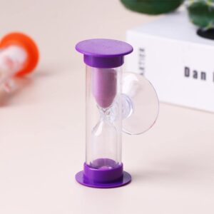 Sand Timer,Small Sandy Clock with Plastic Cover,Colorful Hourglass Sand Clock Timers with Suction Cup,for Kids Tooth Brushing Shower(2 Minute,Orange)