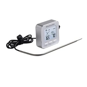 KitchenAid KQ906WH Programmable Wired Probe Thermometer White, Temperature Range: -40F to 482F/-40C to 250C, White