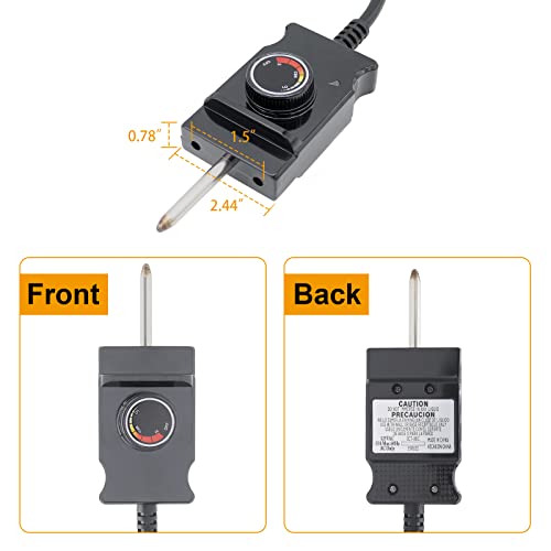 Adjustable Thermostat Probe Power Cord for Masterbuilt Smoker, Electric Smoker Parts for Masterbuilt, Most of Outdoor Cooking Electric Smokers and Grills Heating Element