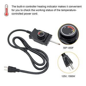 Adjustable Thermostat Probe Power Cord for Masterbuilt Smoker, Electric Smoker Parts for Masterbuilt, Most of Outdoor Cooking Electric Smokers and Grills Heating Element