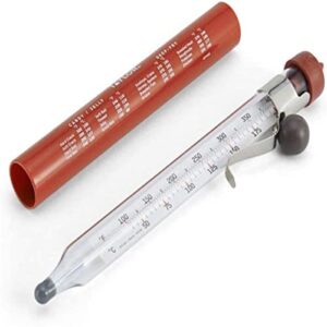 thermometer for candle/ soap making 8" glass tube with an adjustable clip for hands free use