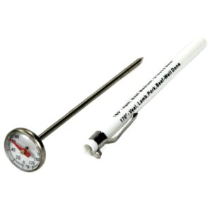 chef craft select instant read thermometer, 5.5 inches in length, stainless steel