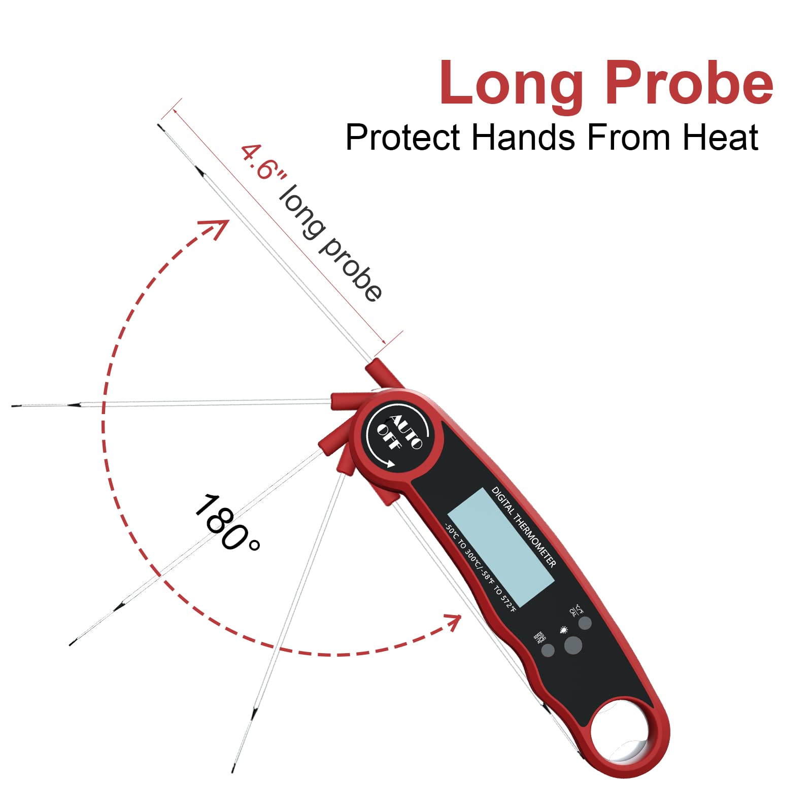 Instant Read Meat Thermometer - The Best Waterproof Thermometer with Backlight & Calibration. A Digital Hand Tool for Men & Women in The Kitchen, for Outdoor Grilling and BBQ!