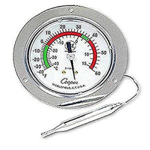 cooper-atkins 7112-01-3 vapor tension panel thermometer with front flange, nsf certified, -40°f to 60°f temperature range