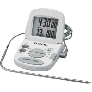 taylor 1470n classic series programmable meat thermometer with timer and alarm