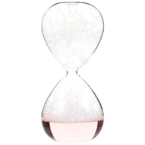 glass hourglass timer liquid hourglass liquid motion timer hourglass bubble singing hourglass home decorations birthday gifts (pink) water wiggler