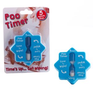 boxer gifts novelty poo timer - time your toilet trips - joke funny gifts for men dad boyfriend husband - novelty mens christmas birthday white elephant