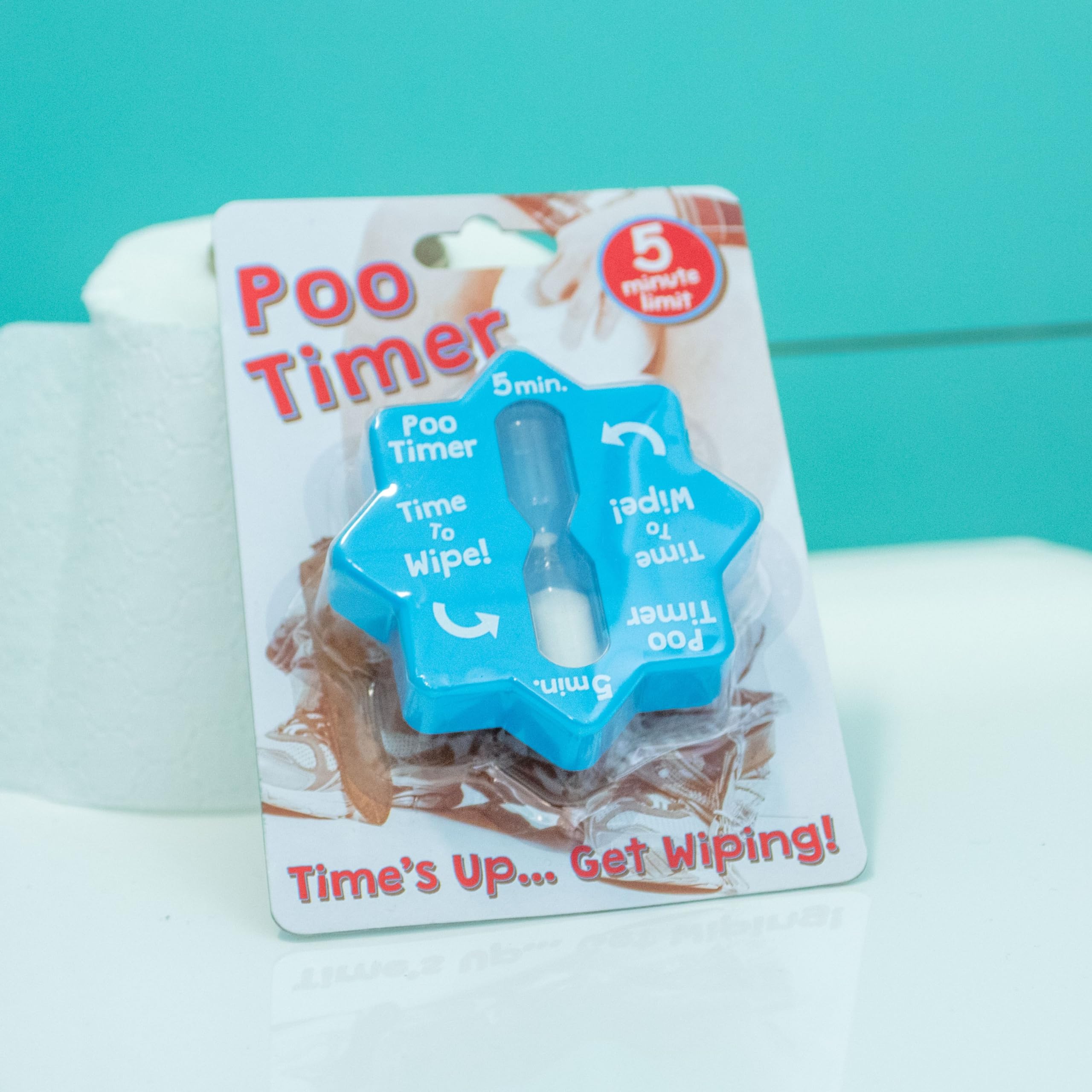 Boxer Gifts Novelty Poo Timer - Time Your Toilet Trips - Joke Funny Gifts For Men Dad Boyfriend Husband - Novelty Mens Christmas Birthday White Elephant