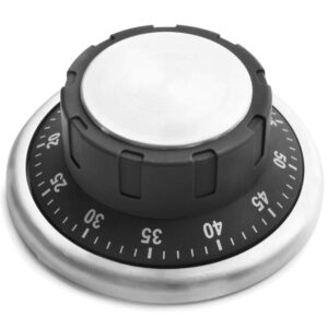 Lacor 60803 Magnetic 60 Minutes Kitchen Timer, 4 x 10 x 12 cm, Black