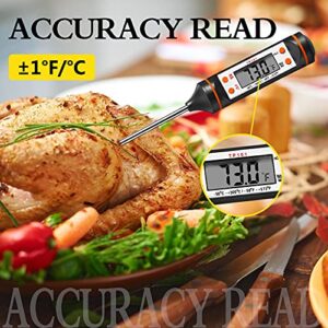 AmiTabHas Meat Thermometer, Instant Read Digital Food Thermometer with Long Probe for Smokers,Grilling,Turkey,Milk,Candy,BBQ and Kitchen (3)