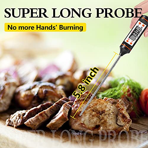 AmiTabHas Meat Thermometer, Instant Read Digital Food Thermometer with Long Probe for Smokers,Grilling,Turkey,Milk,Candy,BBQ and Kitchen (3)