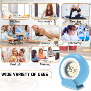 Digital Kitchen Timers, Smart Voice Control Timer, Visual timers Large LED Display Magnetic Countdown Timers for Classroom Cooking Fitness Baking Studying Teaching, Easy for Kids and Seniors（Blue）