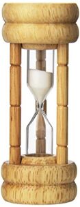 hic 3-minute kitchen egg and tea timer; vintage style hourglass with sand