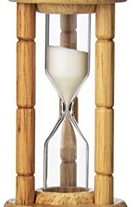 HIC 3-Minute Kitchen Egg and Tea Timer; Vintage Style Hourglass with Sand