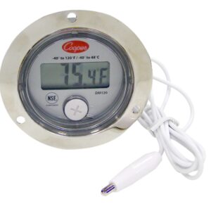 Cooper-Atkins DM120-0-3 Digital Panel Thermometer with 2" Front Flange, -40°F to 120°F Temperature Range