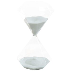 graces dawn diamond glass hourglass sand timer 60 minutes with (white)