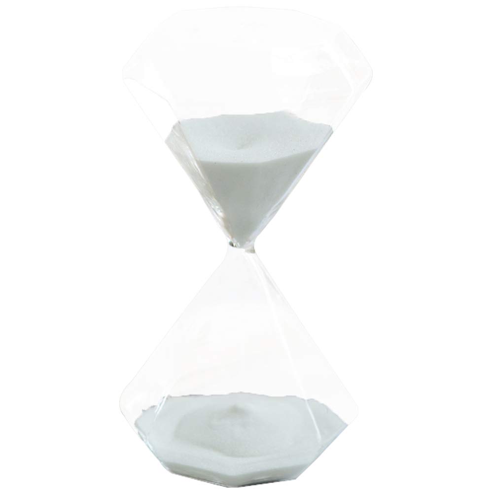Graces Dawn Diamond glass Hourglass Sand Timer 60 minutes with (white)
