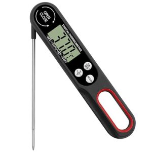 allmeter instant read meat thermometer digital food meat thermometer foldable probe for cooking temperature steak thermometers for outdoor bbq grill kitchen oven barbecue