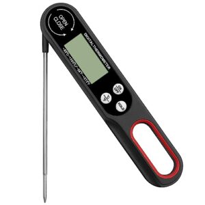 ALLmeter Instant Read Meat Thermometer Digital Food Meat Thermometer Foldable Probe for Cooking Temperature Steak Thermometers for Outdoor BBQ Grill Kitchen Oven Barbecue