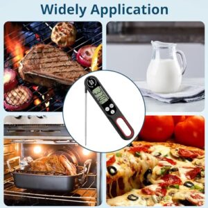 ALLmeter Instant Read Meat Thermometer Digital Food Meat Thermometer Foldable Probe for Cooking Temperature Steak Thermometers for Outdoor BBQ Grill Kitchen Oven Barbecue