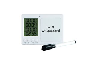heathrow scientific hs120365 white abs plastic lab alert board timer