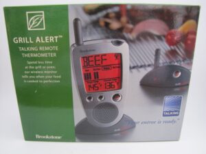 brookstone grill alert talking remote meat thermometer