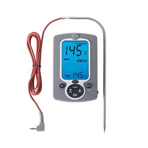 taylor instant read wired probe digital meat food grill bbq cooking kitchen thermometer white