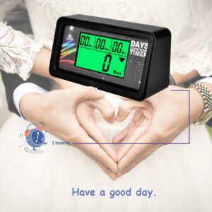 Jayron Backlight Digital 9,999 Days Countdown Timer Big LCD Display Count Down for Retirement Wedding Vacation Christmas Event Classroom Cruise