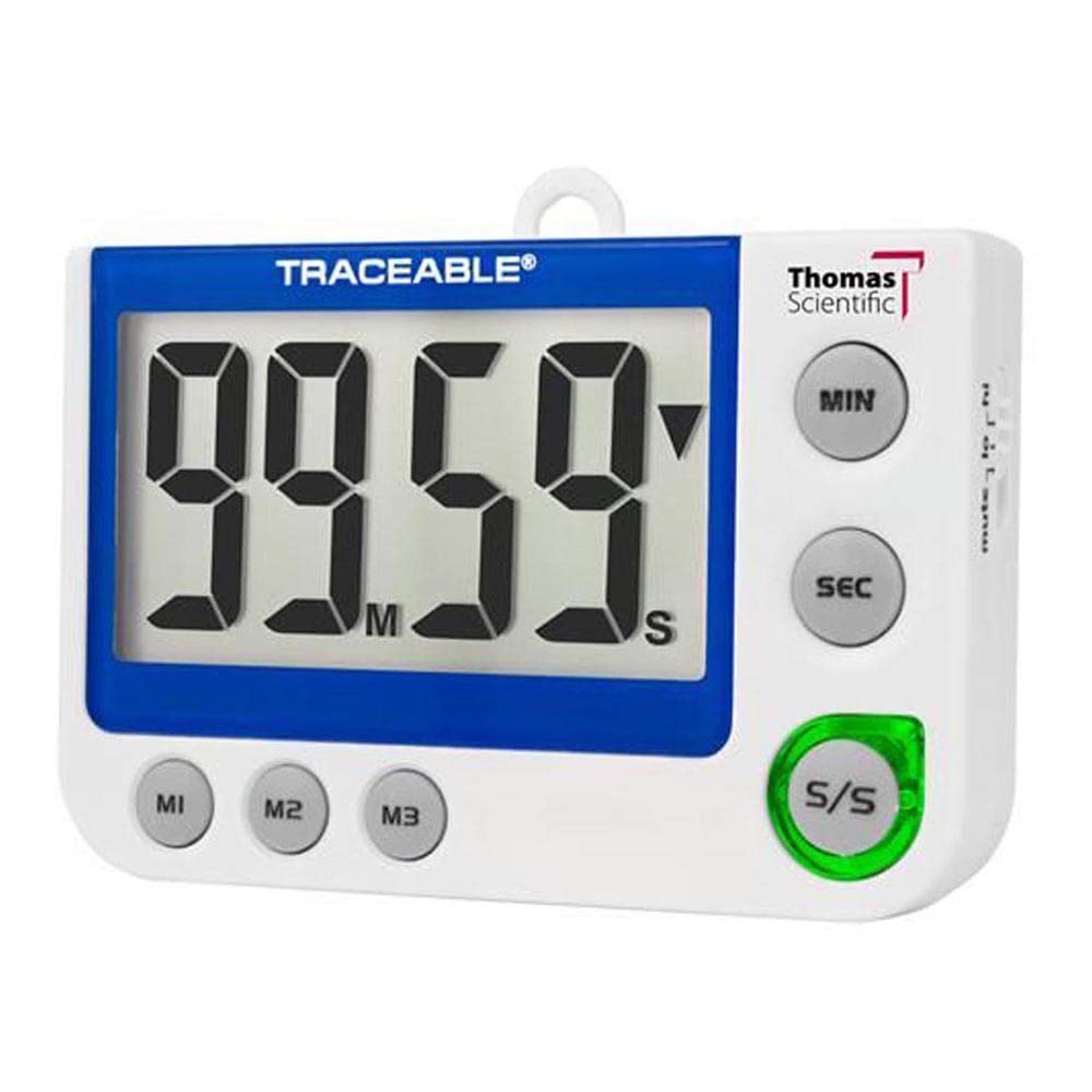 Thomas 5013 Traceable Flash LED Alert Big-Digit Alarm Timer, 0.01 Percent Accuracy, 2-1/4" Width x 3-1/2" Height x 5/8" Depth