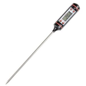 tenyua digital stainless cooking thermometer with instant read, long probe, lcd screen, anti-corrosion, best for food, meat, grill, bbq, milk, and bath water