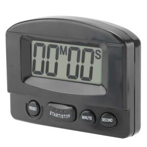 fdit portable digital kitchen timer clock countdown timer large lcd display kitchen use with bracket magnet(black)