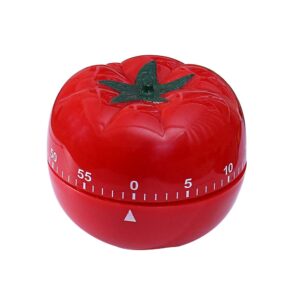 HaHawaii Countdown Timer, Cute Kitchen 1-55 Minutes Cooking Tool Tomato Shape Mechanical Countdown Timer - Red