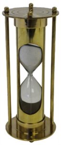redskytrader brass 7" antique style hourglass: 5 minute sand timer, one size