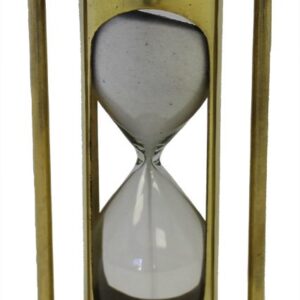 RedSkyTrader Brass 7" Antique Style Hourglass: 5 Minute Sand Timer, one size