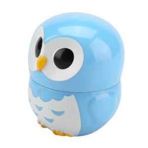 Owl Mechanical Kitchen Timer, Manual Cooking Timer, Mechanical Timer, Home Cooking Counters Clock, Portable Alarm Clock, Kitchen Cooking Tool for Cooking, Baking, Reading, Learning (Blue)