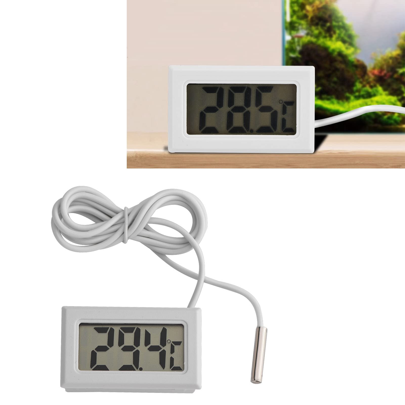 Refrigerator Fridge Thermometer, Mini LED Display Digital Temperature Meter Probe Sensor Digital LCD Thermometer