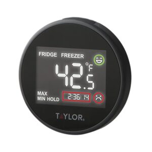 taylor digital kitchen refrigerator/freezer kitchen thermometer with time monitor