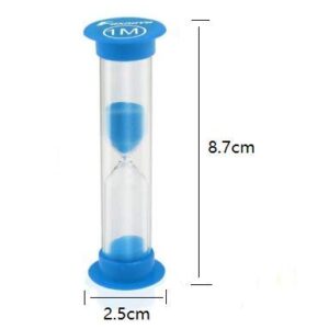 WOIWO 5 Pcs Sand Timer,Colorful Plastic Sandglass Hourglass Sand Clock Timer 30sec / 1min / 3mins / 5mins / 10mins