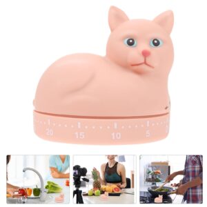 Hemoton Kitchen Timer Wind Up 60- Minute Mechanical Visual Timers 3D Cat Shaped Alarm Clock Egg Timer Countdown Clock for Classroom Cooking Baking