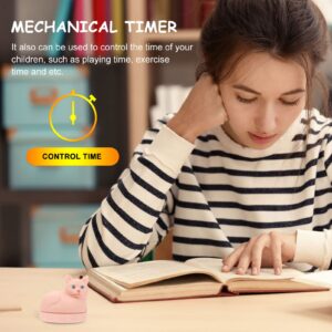 Hemoton Kitchen Timer Wind Up 60- Minute Mechanical Visual Timers 3D Cat Shaped Alarm Clock Egg Timer Countdown Clock for Classroom Cooking Baking