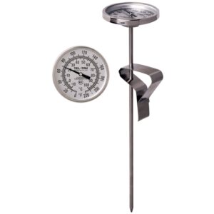 tel-tru lt225r laboratory testing thermometer, 2 inch dial and 8 inch stem, 0/220 degrees f