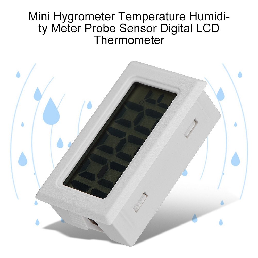 Digital Refrigerator Thermometer, Mini LED Display Digital Temperature Meter with Probe Sensor Digital LCD Thermometer for Water Cooling Aquarium Fridge and Freezer