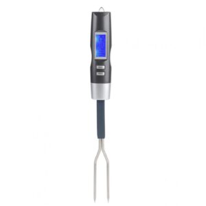 Digital Meat Thermometer Fork, Cooking Instant Read Temperature Fork with LCD Display Sound Alarm Grilled Food Probe Gadgets Wireless for Outside Candy Oven BBQ Grill Liquids Beef Steak Pork Chicken