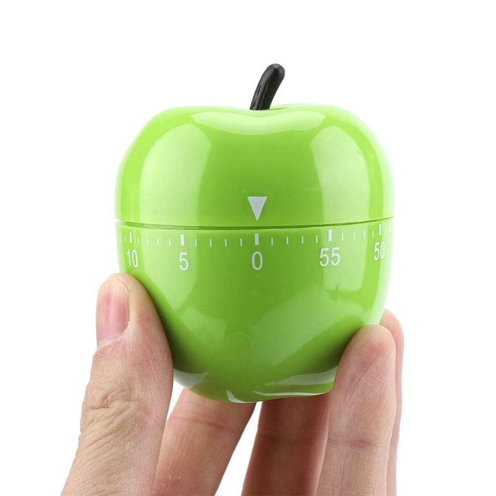 Kitchen Timer, 60 Minutes Mechanical Wind-Up Timer Apple Shape Kitchen Cooking Timer No Battery Needed,Suitable for Kitchen Cooking Baking Housework Labs Timing